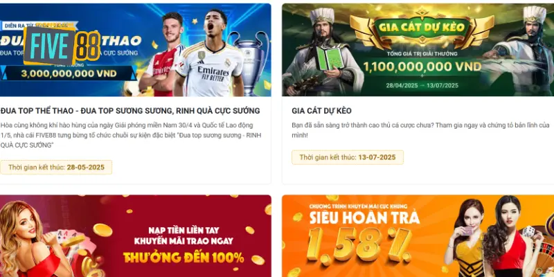 Những ưu điểm nổi bật và Chương trình khuyến mãi siêu hấp dẫn FIVE88