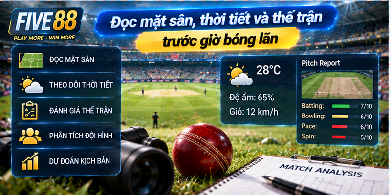 Đọc mặt sân, thời tiết và thế trận trước giờ bóng lăn