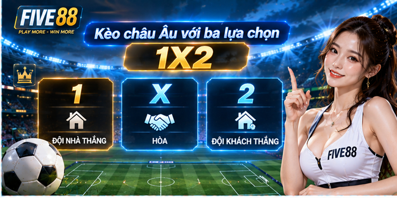 Kèo châu Âu với ba lựa chọn 1X2
